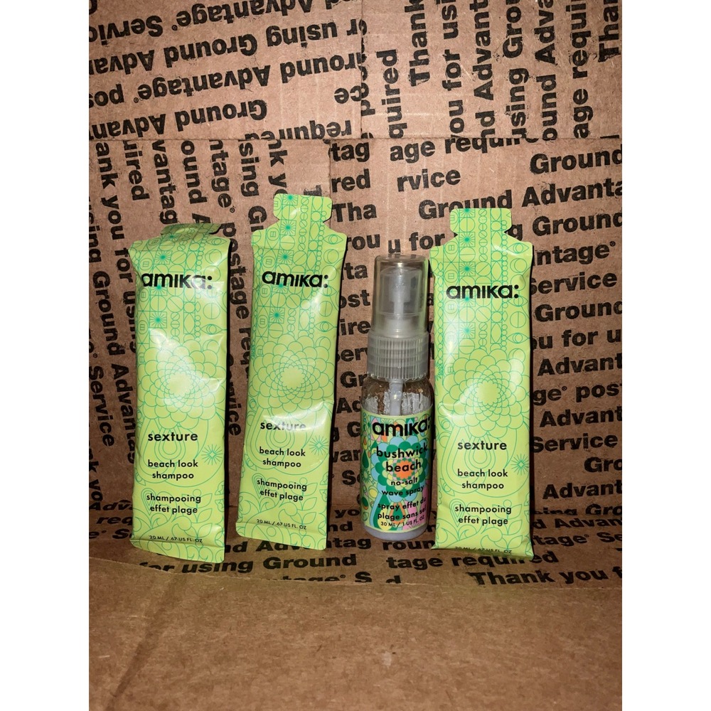 Amika Sexture Beach Look Shampoo and Bushwick Beach Wave Spray Set hair Travel